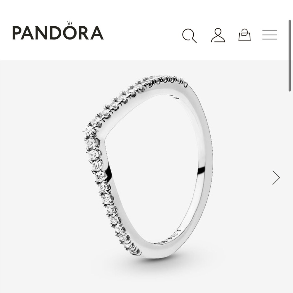 Pandora Pave Wishbone Ring